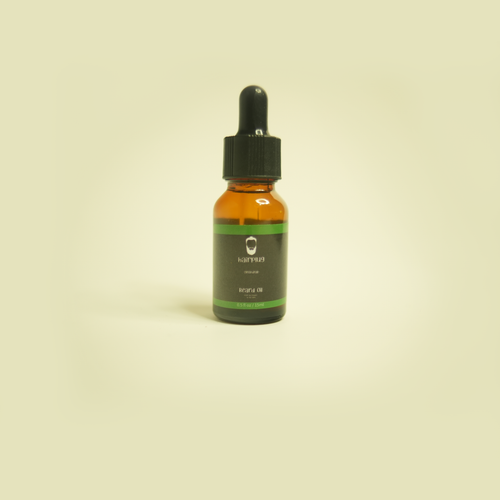 Hairplug Beard Growth Oil bottle displaying the brand's clean, modern packaging design